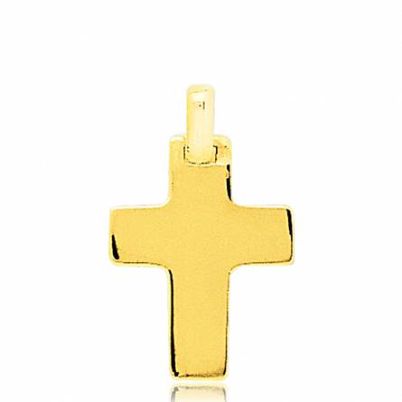 Gold Mitrofan crosses pendant