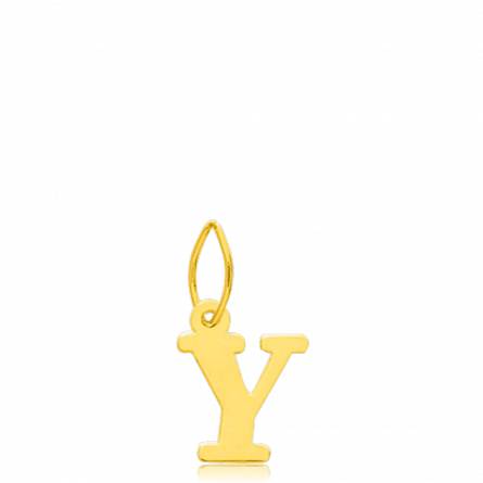 Gold Moderne letters pendant