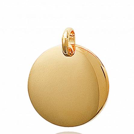 Gold plated  écu deauville circular pendant