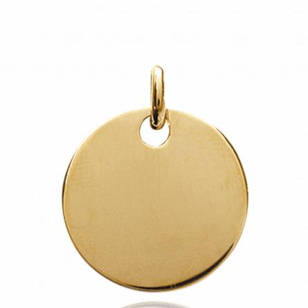 Gold plated Crystin circular pendant