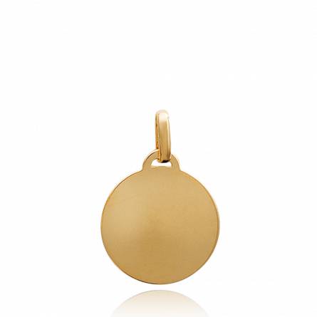 Gold plated Ecu Liège circular pendant