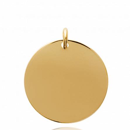 Gold plated Ecu vienne circular pendant