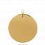 Gold plated Ecu vienne circular pendant mini