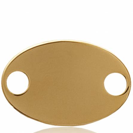 Gold plated Inscription  rounded pendant