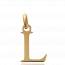Gold plated Moderne letters pendant mini