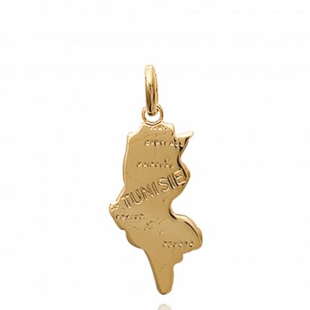 Gold plated Tunisie  countries pendant