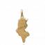 Gold plated Tunisie  countries pendant mini