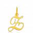 Gold Traditionnel letters pendant mini