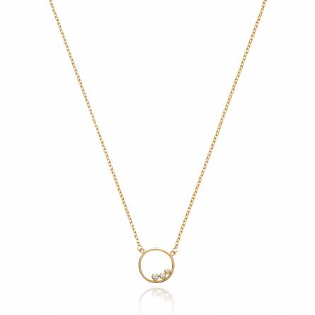 Halsketten frauen goldplattiert Présente lumière rund