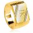 Man gold plated Apronien yellow ring 2