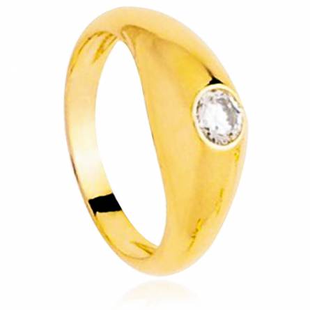 Man gold plated Eleuthère yellow ring