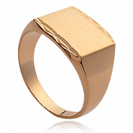 Man gold plated Ioanina rectangles ring