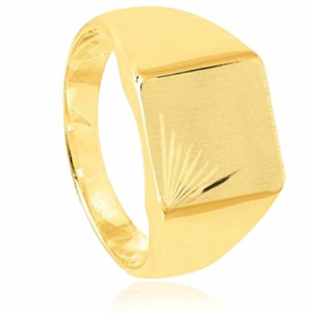 Man gold plated Pascal yellow ring