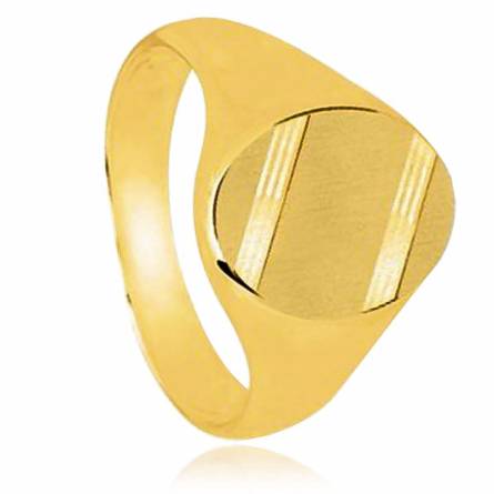 Man gold plated Pierre yellow ring