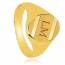 Man gold plated Pierre yellow ring 2