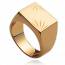 Man gold plated Sagesse square ring mini