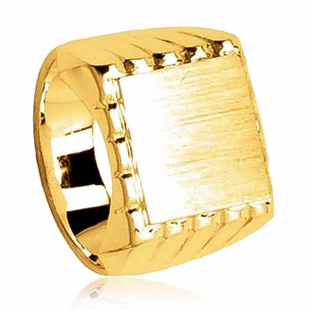 Man gold plated Venceslas yellow ring