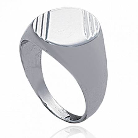 Man silver Aaron circular ring