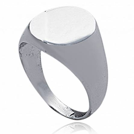 Man silver Dualite circular ring