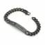 Man stainless steel curb black bracelet 2