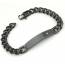 Man stainless steel curb black bracelet mini