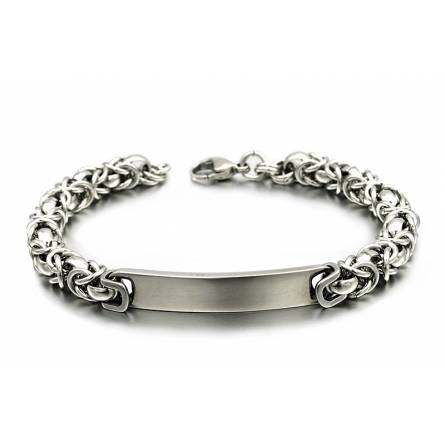 Man stainless steel curb bracelet
