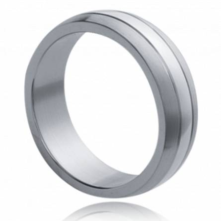 Man stainless steel Delphi grey ring