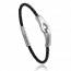 Man stainless steel Floréal black bracelet mini