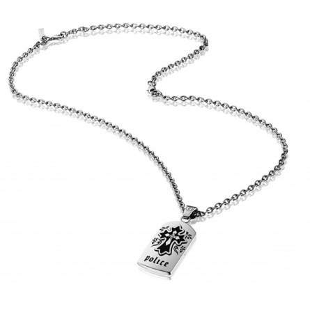 Man stainless steel Jean grey necklace