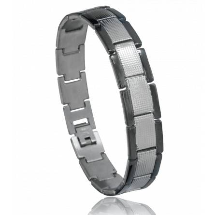 Man stainless steel Laon black bracelet