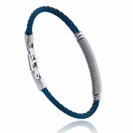 Man stainless steel Lenny blue bracelet