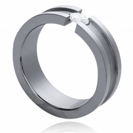 Man stainless steel Maxim's aisance ring