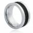 Man stainless steel  ruthénium ultra black ring mini