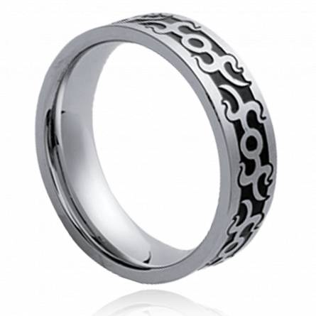 Man stainless steel Spirit 1 black ring