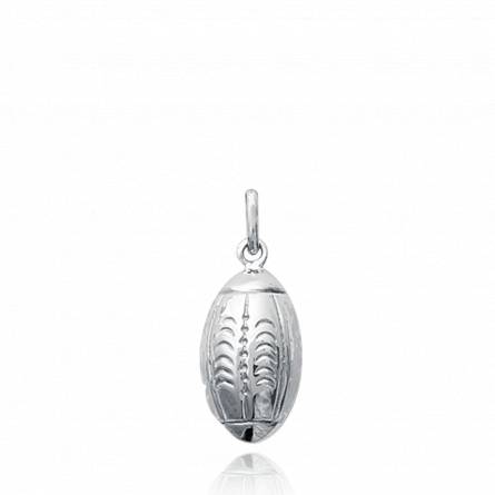 Pendentif argent Rugby 