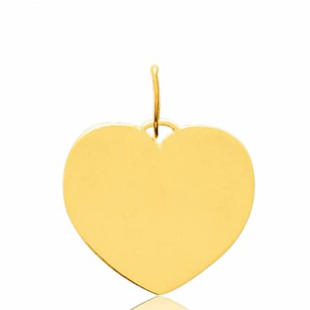 Pendentif or Éternel  coeur jaune