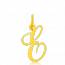 Pendentif or jaune lettre E traditionnel mini