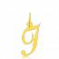 Pendentif or jaune lettre I traditionnel mini