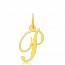 Pendentif or jaune lettre P traditionnel  mini