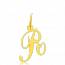 Pendentif or jaune lettre R traditionnel mini