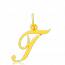 Pendentif or jaune lettre T traditionnel mini