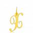 Pendentif or jaune lettre X traditionnel mini