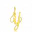 Pendentif or jaune lettre Y traditionnel mini