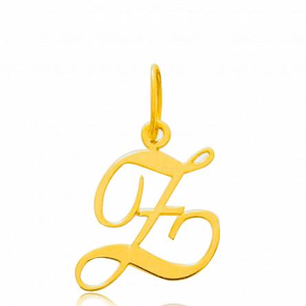 Pendentif or jaune lettre Z traditionnel