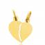 Pendentif or Sectionnable abiel coeur jaune mini