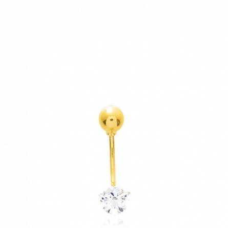 Piercing or jaune et zirconium
