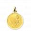 Pingente feminino ouro Sainte Vierge medalhão mini