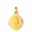 Pingente feminino ouro Vierge Marie Losange medalhão mini