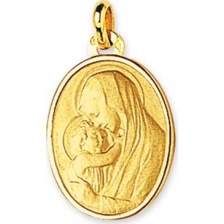 Pingente feminino ouro Vierge Marie Nativité medalhão