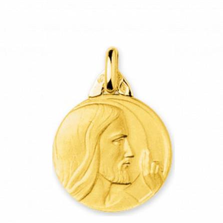 Pingente ouro Jésus-Christ medalhão